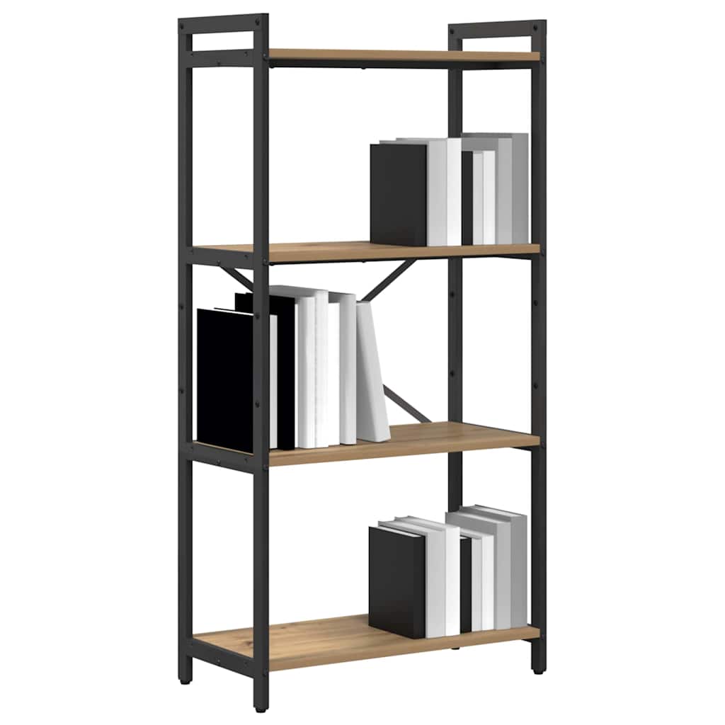 vidaXL Bibliotecă stejar artizanal 60 x 30 x 118 cm Lemn compozit