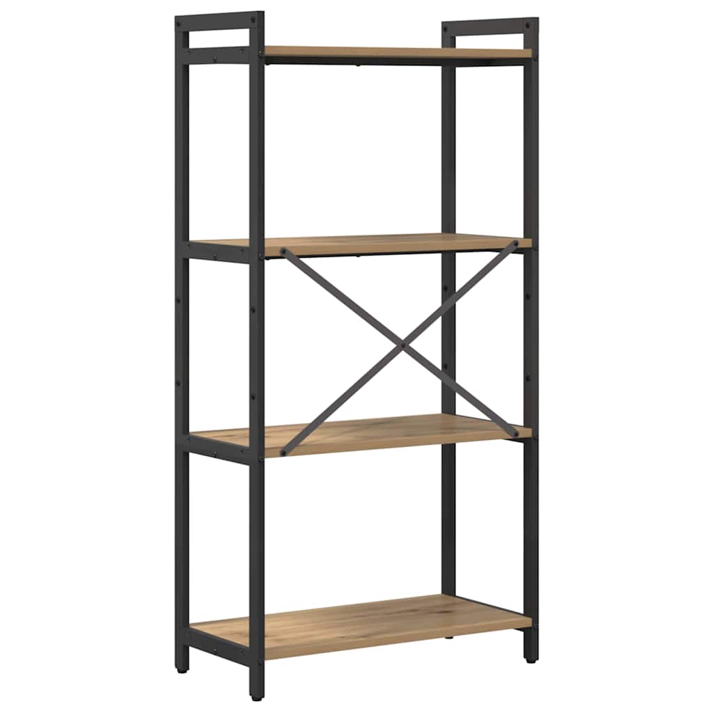vidaXL Bibliotecă stejar artizanal 60 x 30 x 118 cm Lemn compozit