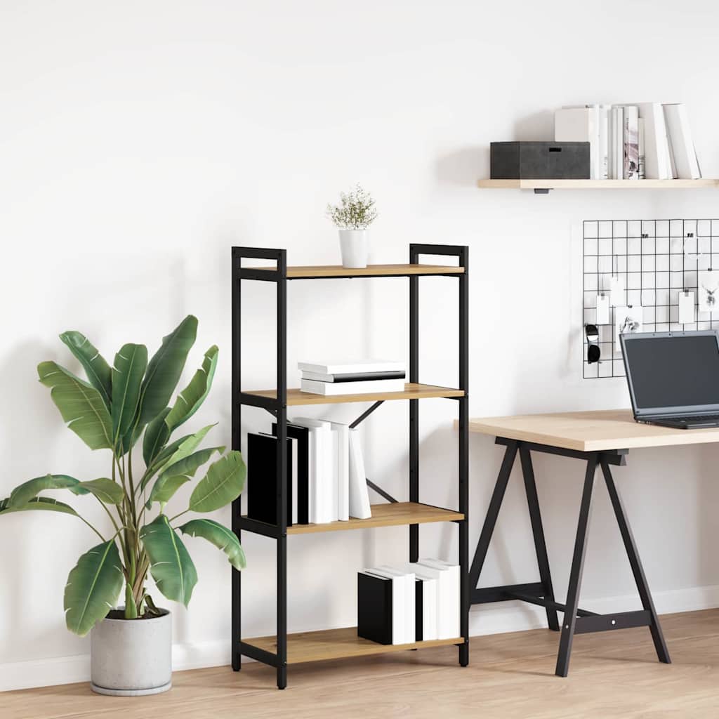 vidaXL Bibliotecă stejar artizanal 60 x 30 x 118 cm Lemn compozit