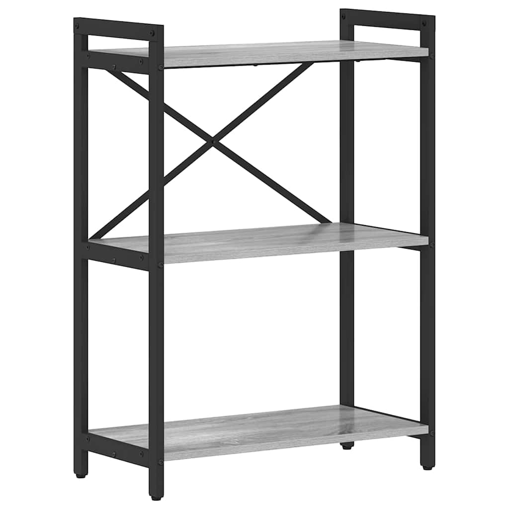 vidaXL Bibliotecă sonoma gri 60 x 30 x 83 cm Lemn compozit