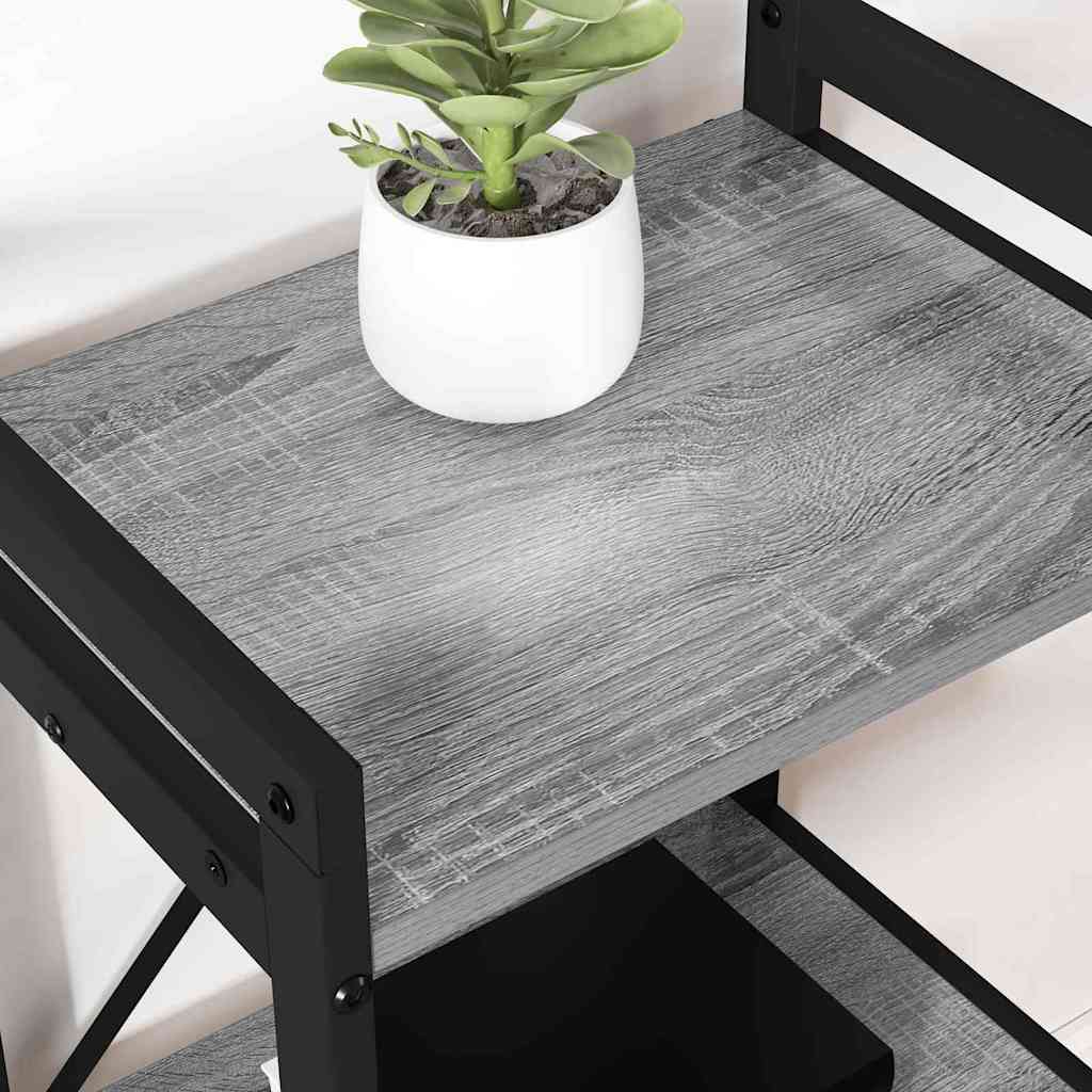 vidaXL Bibliotecă sonoma gri 60 x 30 x 83 cm Lemn compozit