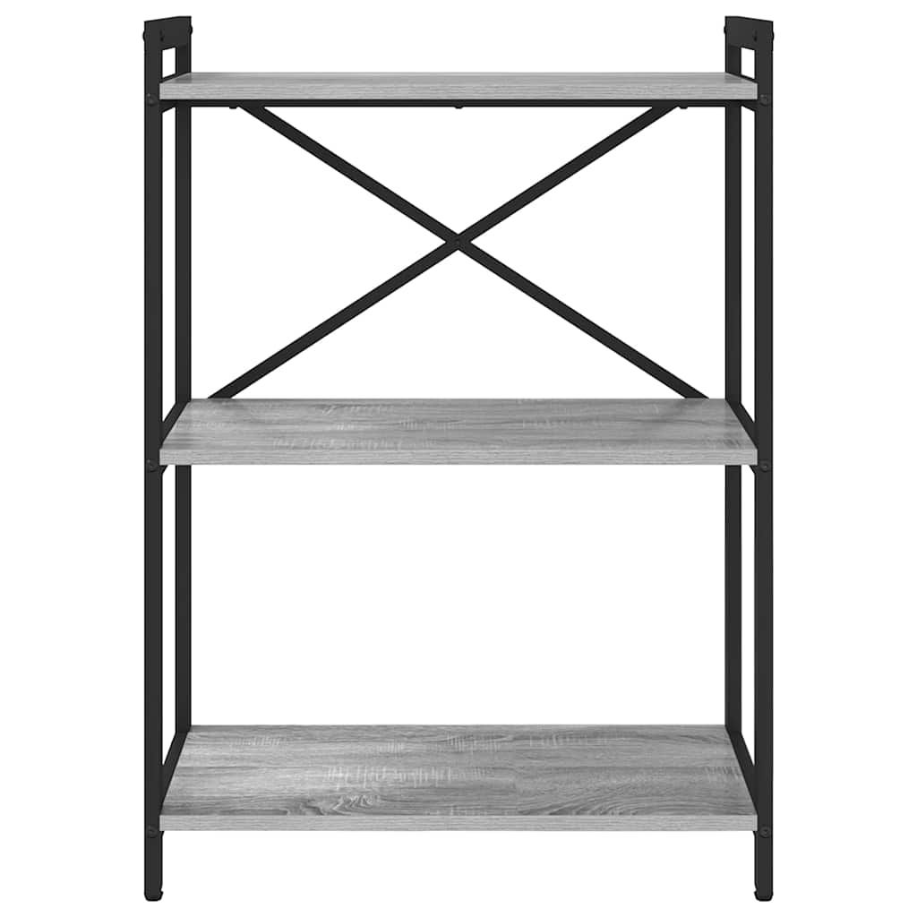 vidaXL Bibliotecă sonoma gri 60 x 30 x 83 cm Lemn compozit