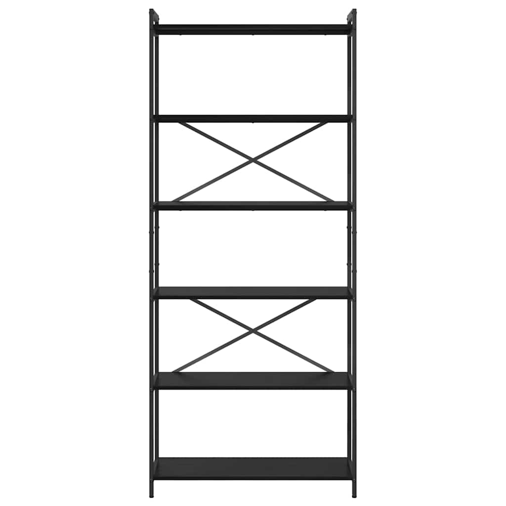 vidaXL Bibliotecă Stejar negru 80 x 30 x 188 cm Lemn compozit vidaXL Bibliotecă Stejar negru 80 x 30 x 188 cm Lemn compozit