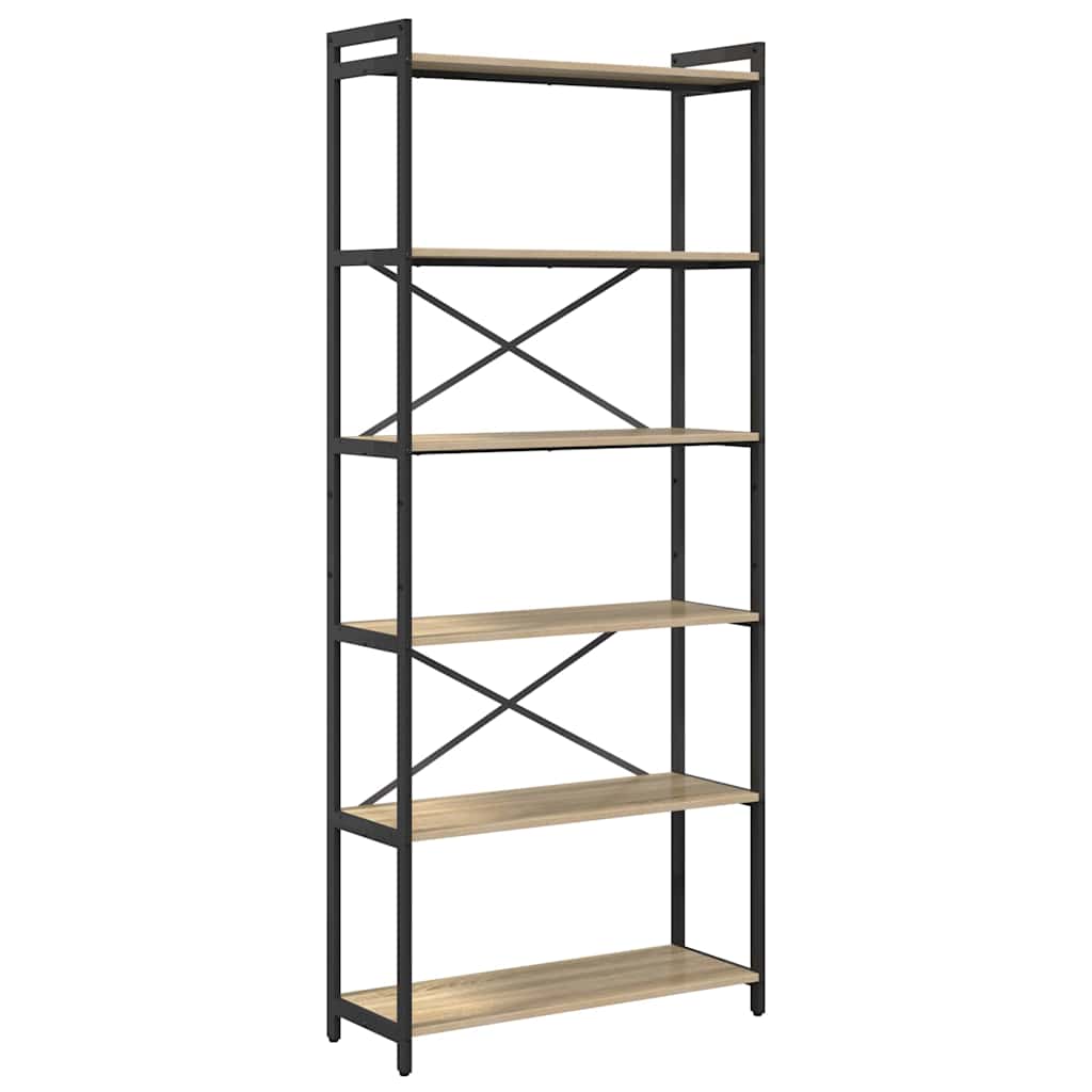 vidaXL Bibliotecă Stejar sonoma 80 x 30 x 188 cm Lemn compozit vidaXL Bibliotecă Stejar sonoma 80 x 30 x 188 cm Lemn compozit