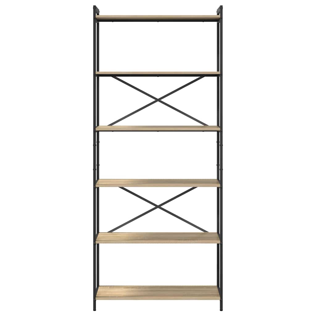 vidaXL Bibliotecă Stejar sonoma 80 x 30 x 188 cm Lemn compozit vidaXL Bibliotecă Stejar sonoma 80 x 30 x 188 cm Lemn compozit
