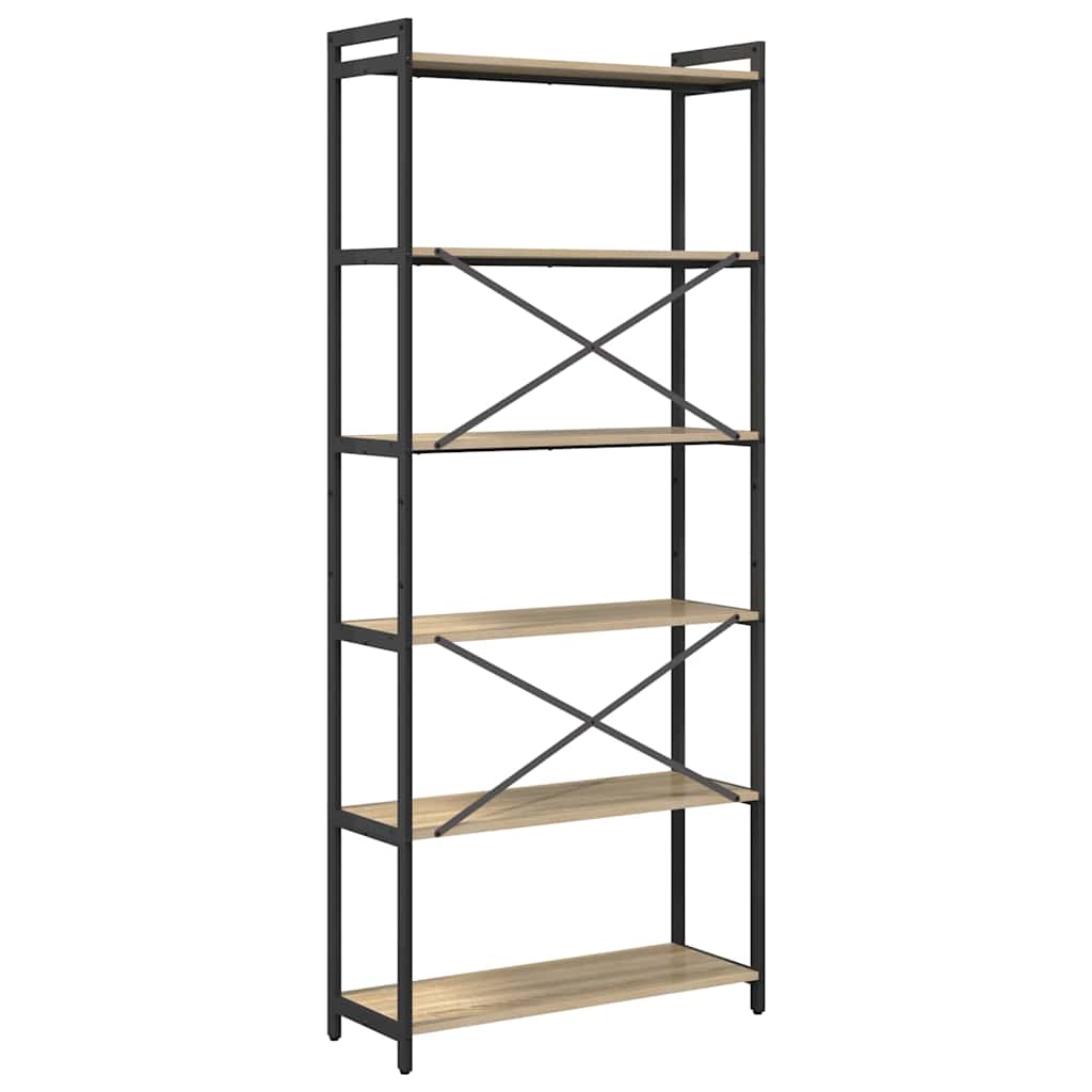 vidaXL Bibliotecă Stejar sonoma 80 x 30 x 188 cm Lemn compozit vidaXL Bibliotecă Stejar sonoma 80 x 30 x 188 cm Lemn compozit