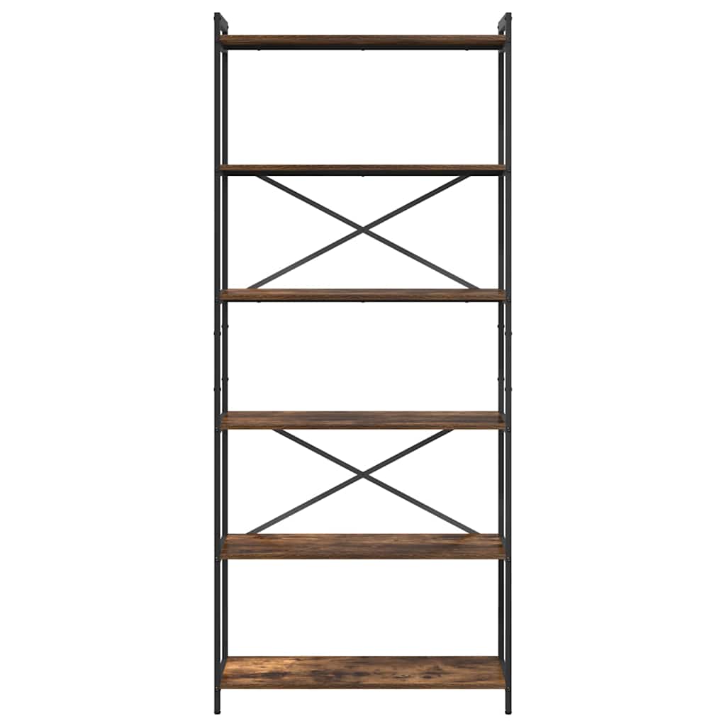 vidaXL Bibliotecă Stejar afumat 80 x 30 x 188 cm Lemn compozit