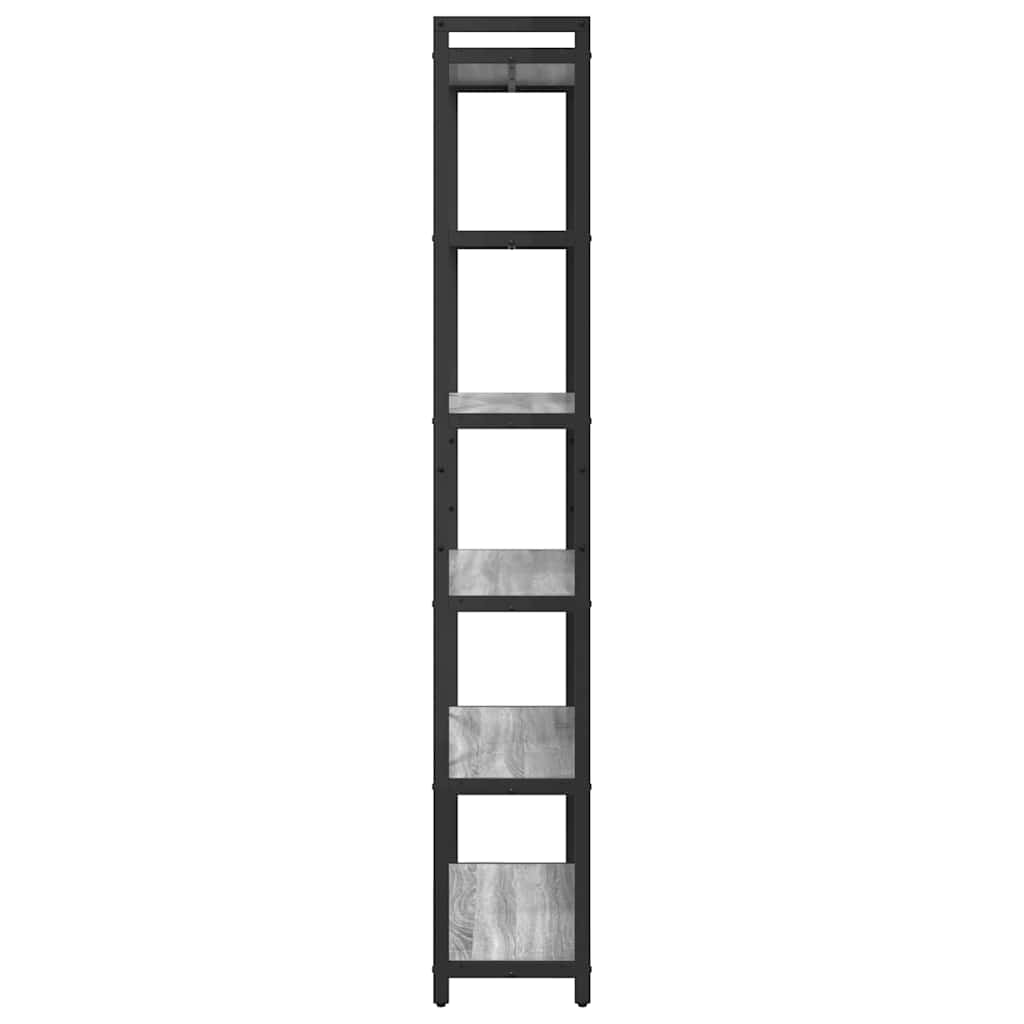 vidaXL Bibliotecă sonoma gri 80 x 30 x 188 cm Lemn compozit