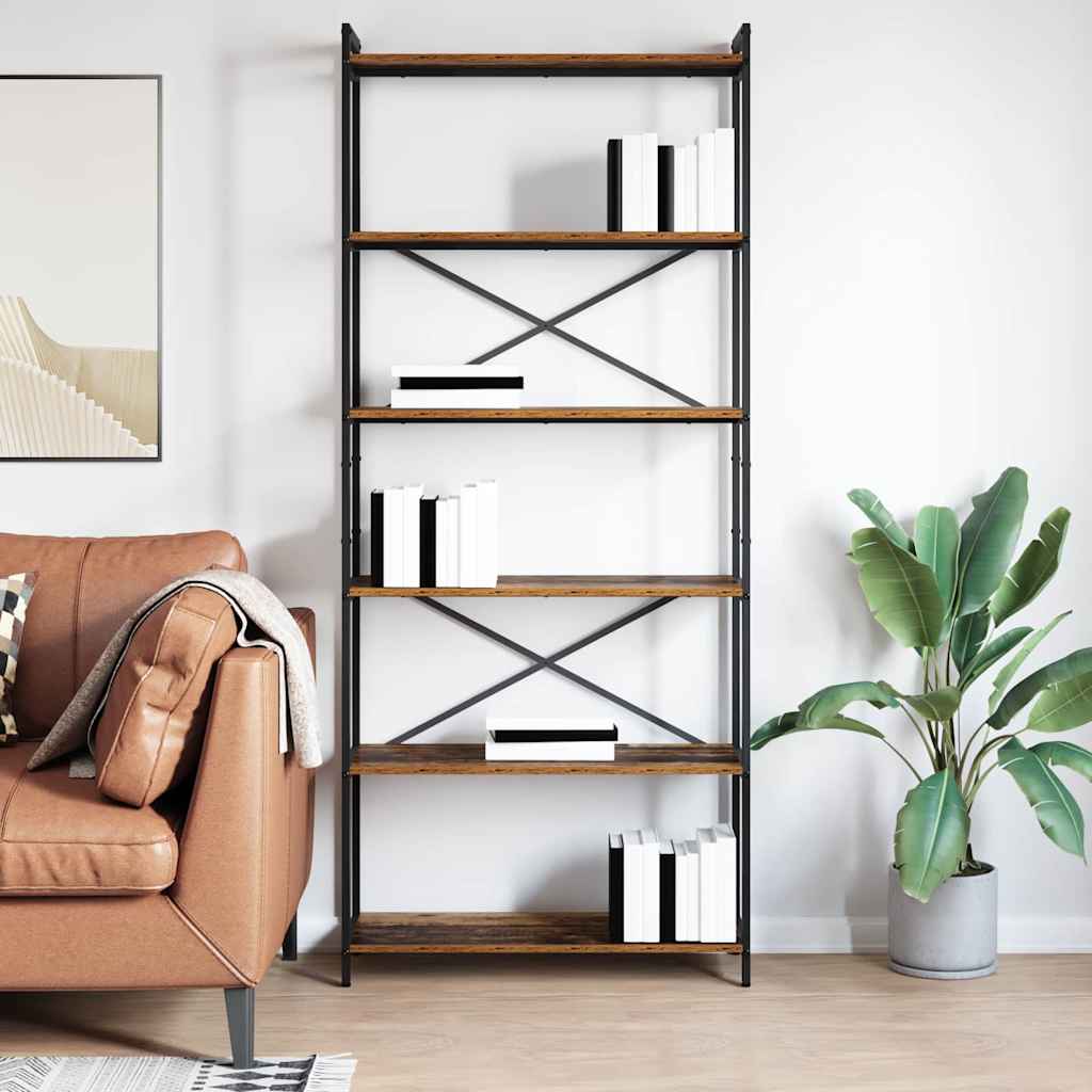 vidaXL Bibliotecă Lemn vechi 80 x 30 x 188 cm Lemn compozit