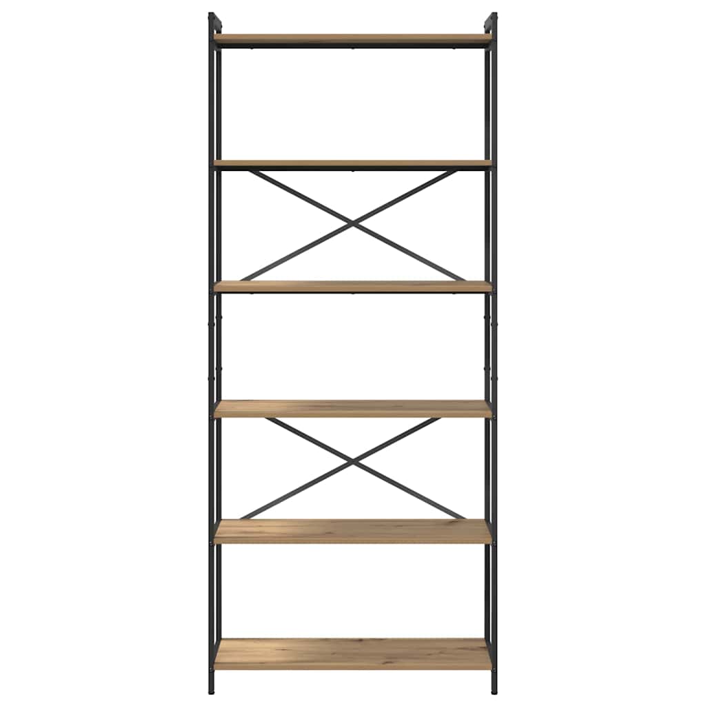 vidaXL Bibliotecă stejar artizanal 80 x 30 x 188 cm Lemn compozit vidaXL Bibliotecă stejar artizanal 80 x 30 x 188 cm Lemn compozit