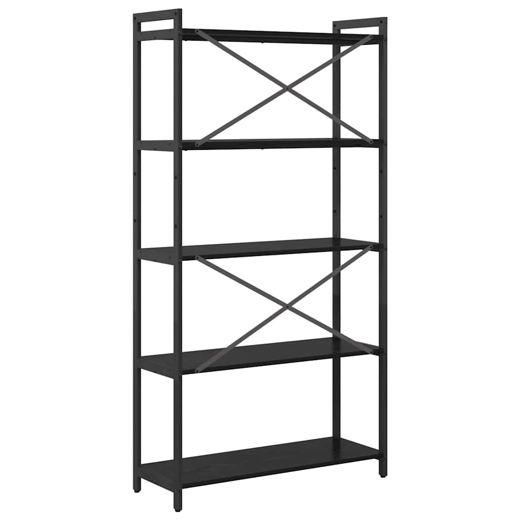 vidaXL Bibliotecă Stejar negru 80 x 30 x 153 cm Lemn compozit vidaXL Bibliotecă Stejar negru 80 x 30 x 153 cm Lemn compozit