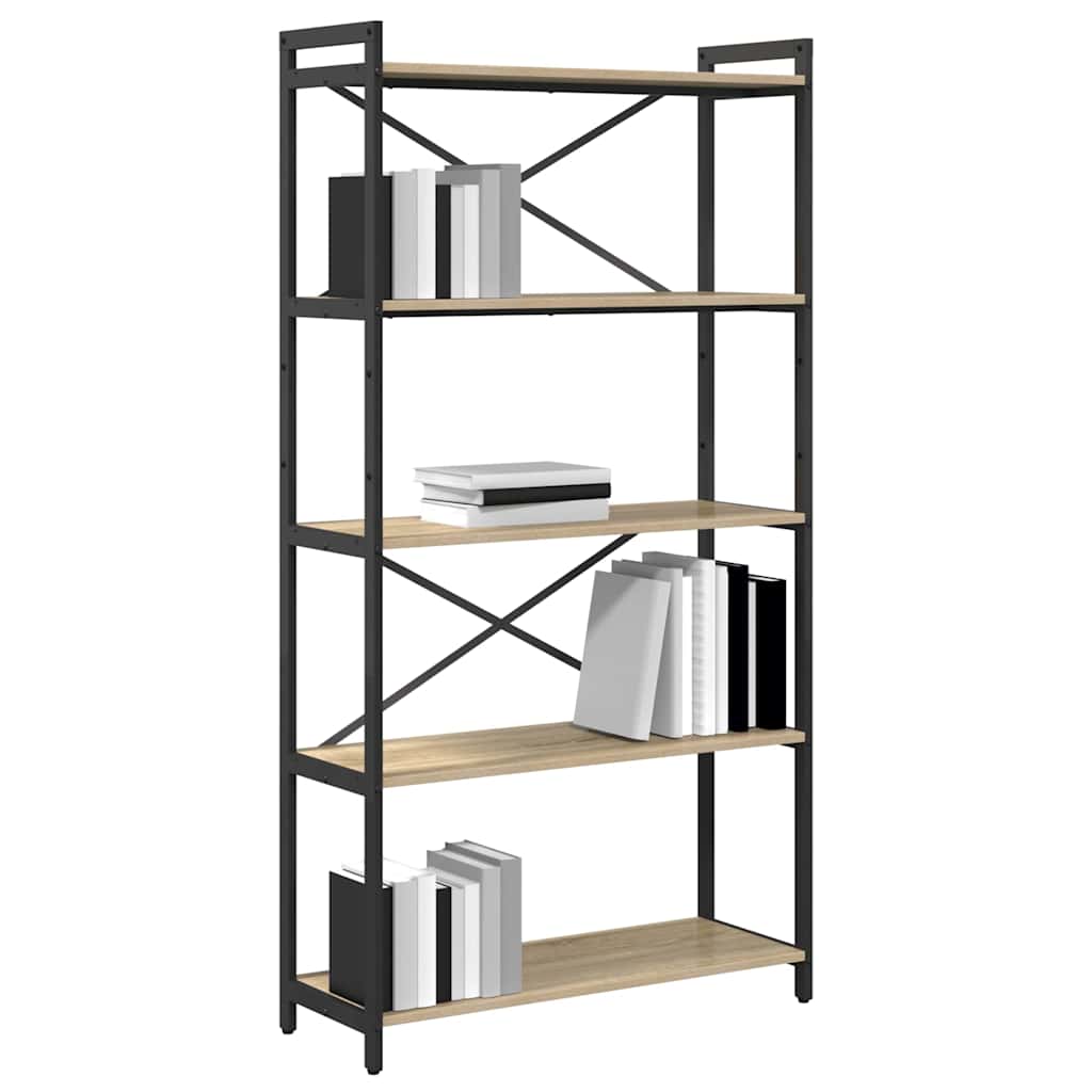 vidaXL Bibliotecă Stejar sonoma 80 x 30 x 153 cm Lemn compozit vidaXL Bibliotecă Stejar sonoma 80 x 30 x 153 cm Lemn compozit
