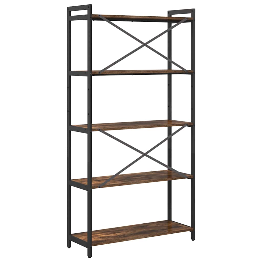 vidaXL Bibliotecă Stejar afumat 80 x 30 x 153 cm Lemn compozit