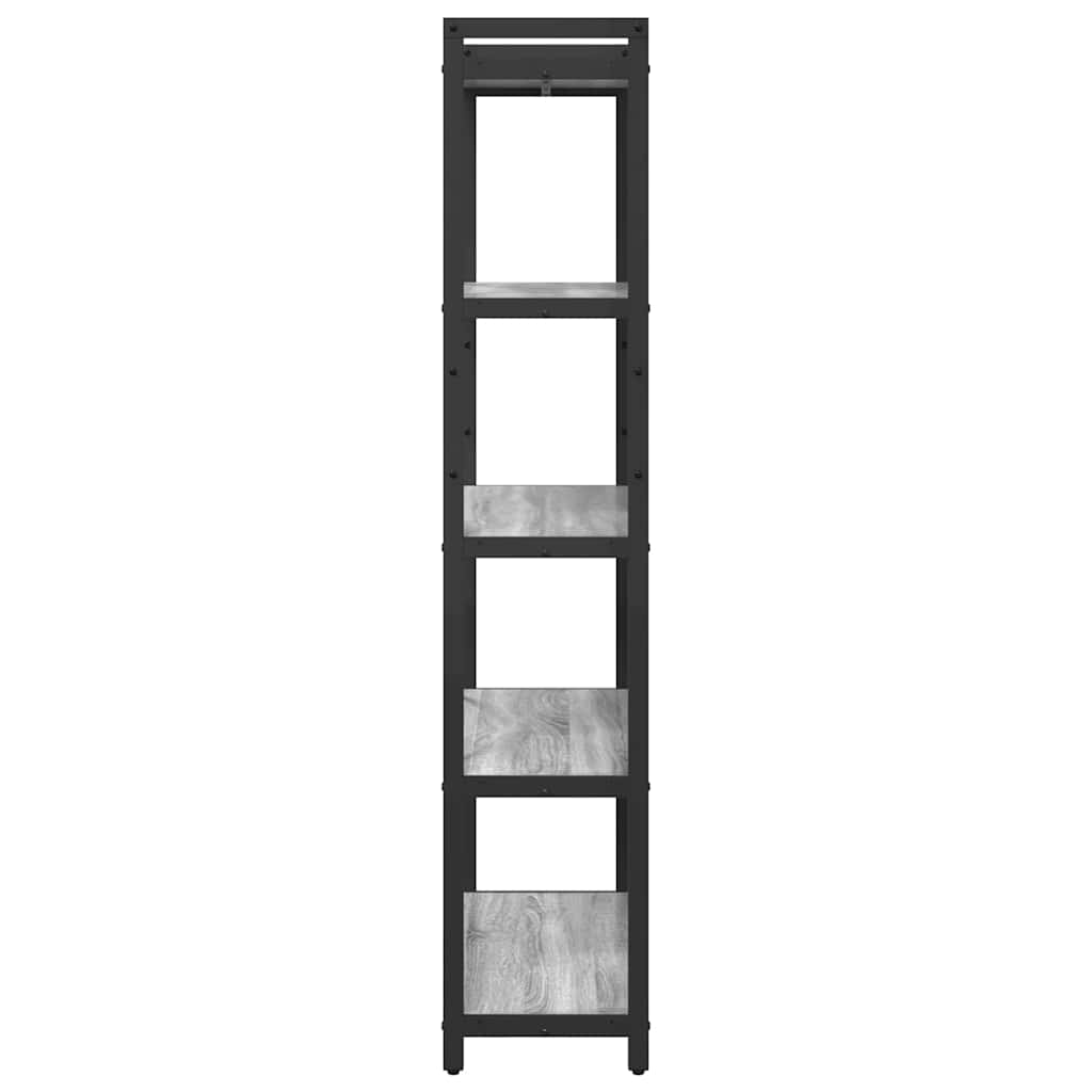 vidaXL Bibliotecă sonoma gri 80 x 30 x 153 cm Lemn compozit