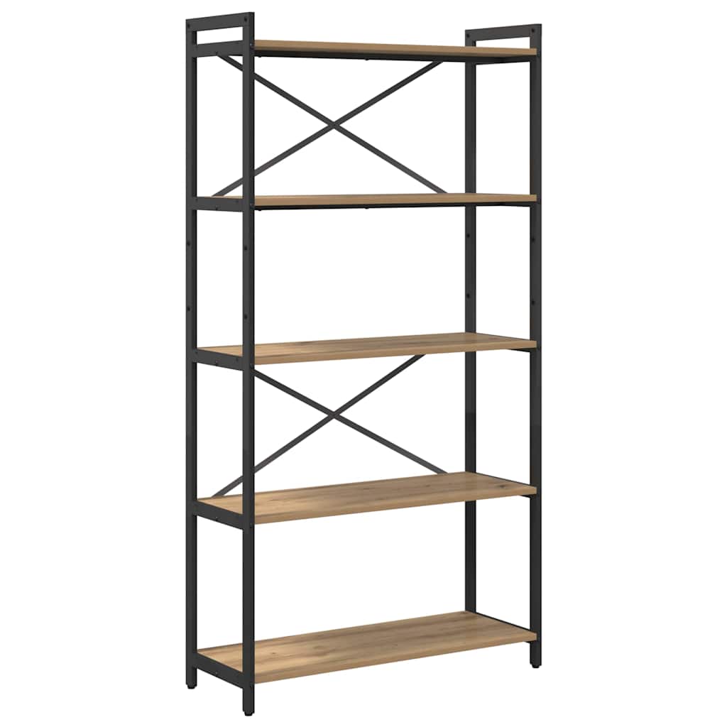 vidaXL Bibliotecă stejar artizanal 80 x 30 x 153 cm Lemn compozit vidaXL Bibliotecă stejar artizanal 80 x 30 x 153 cm Lemn compozit