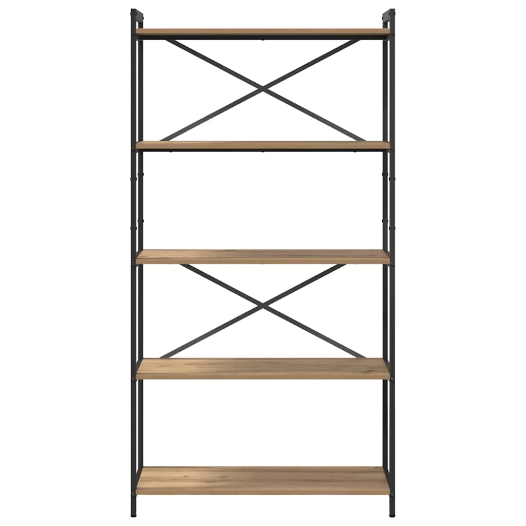 vidaXL Bibliotecă stejar artizanal 80 x 30 x 153 cm Lemn compozit vidaXL Bibliotecă stejar artizanal 80 x 30 x 153 cm Lemn compozit