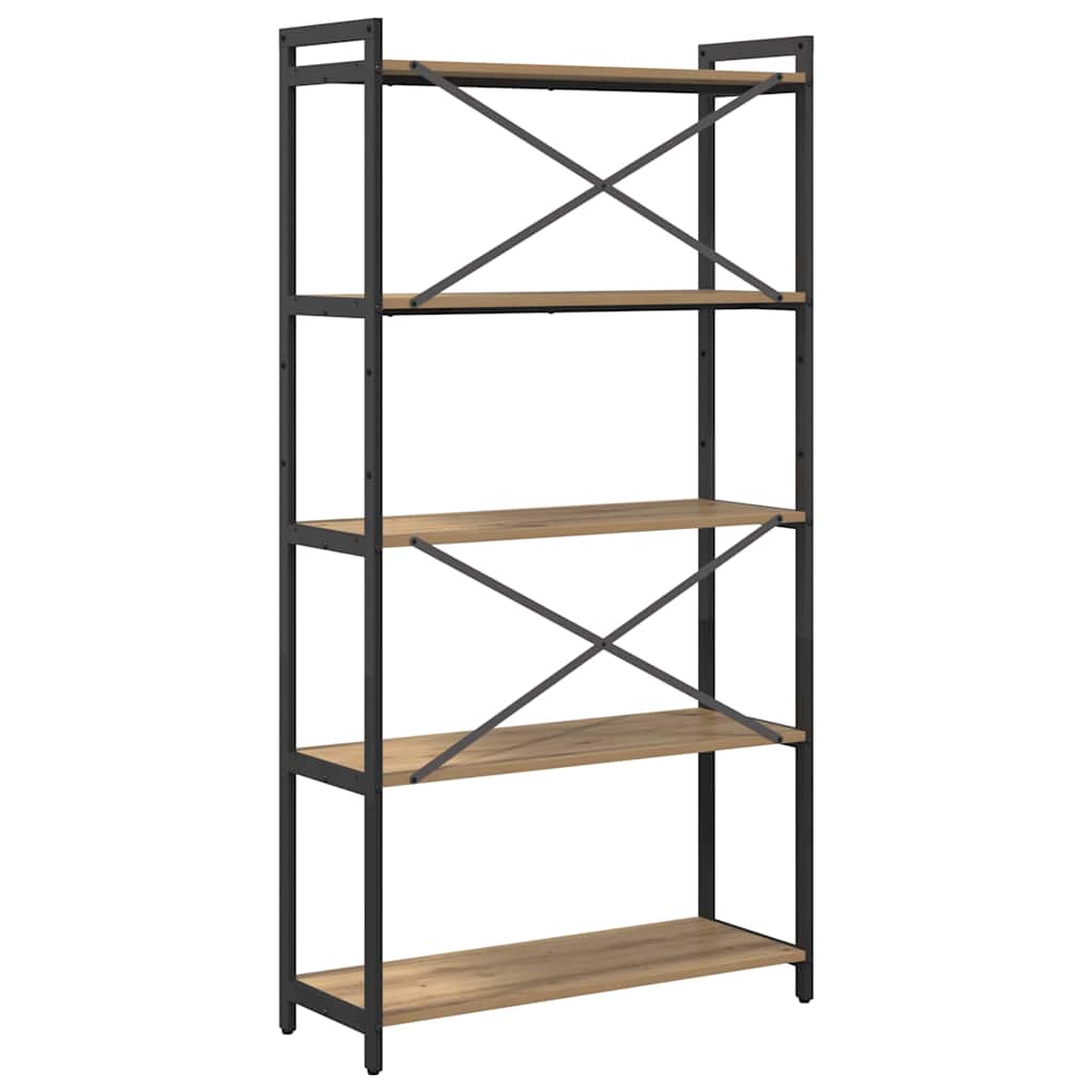 vidaXL Bibliotecă stejar artizanal 80 x 30 x 153 cm Lemn compozit vidaXL Bibliotecă stejar artizanal 80 x 30 x 153 cm Lemn compozit