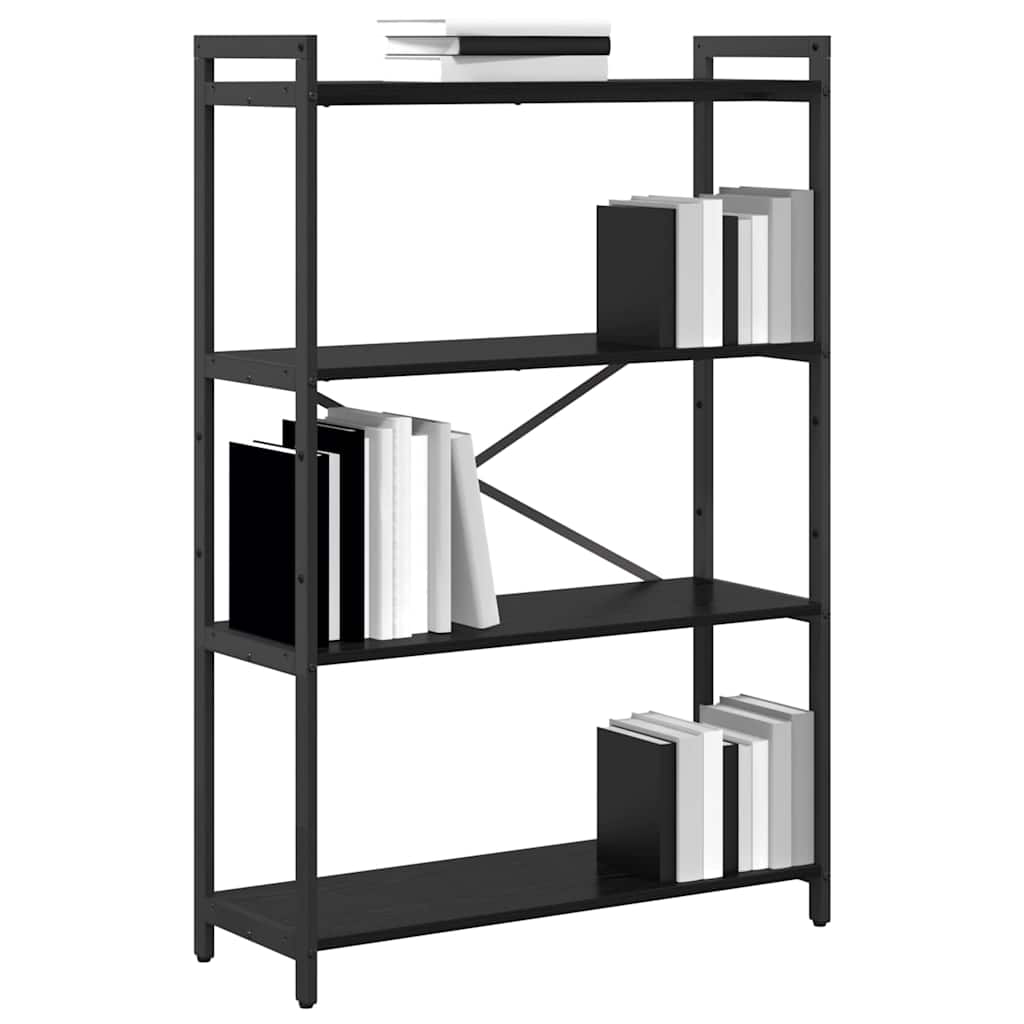 vidaXL Bibliotecă Stejar negru 80 x 30 x 118 cm Lemn compozit vidaXL Bibliotecă Stejar negru 80 x 30 x 118 cm Lemn compozit