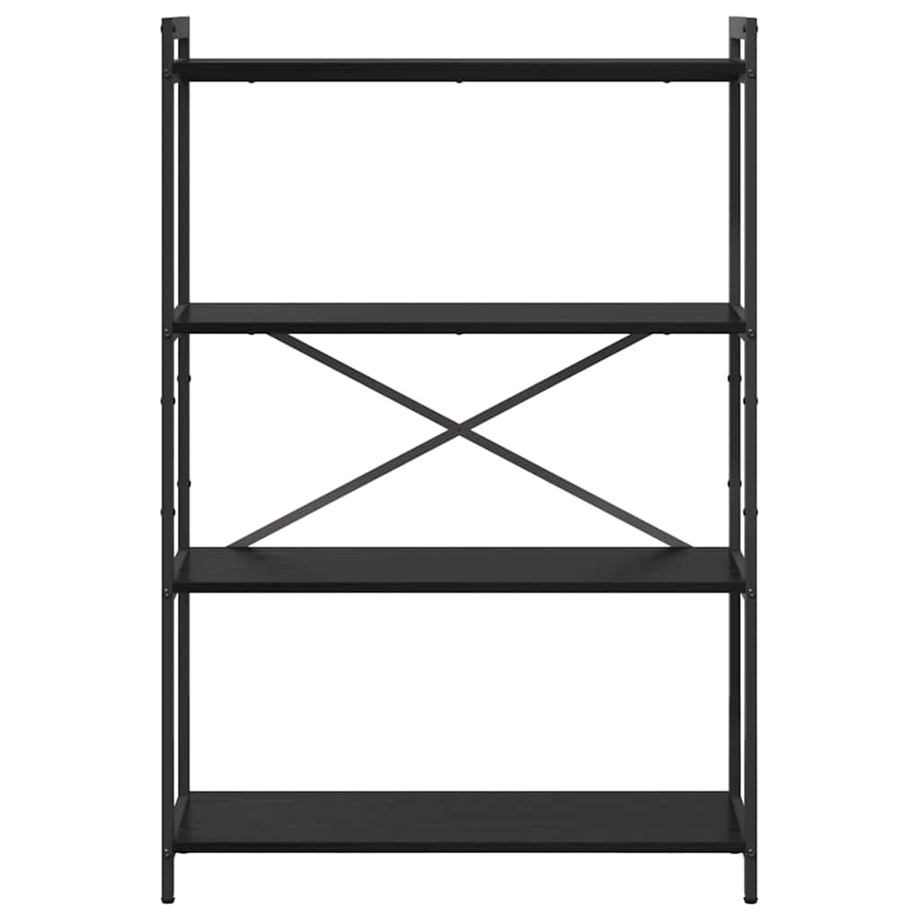vidaXL Bibliotecă Stejar negru 80 x 30 x 118 cm Lemn compozit vidaXL Bibliotecă Stejar negru 80 x 30 x 118 cm Lemn compozit