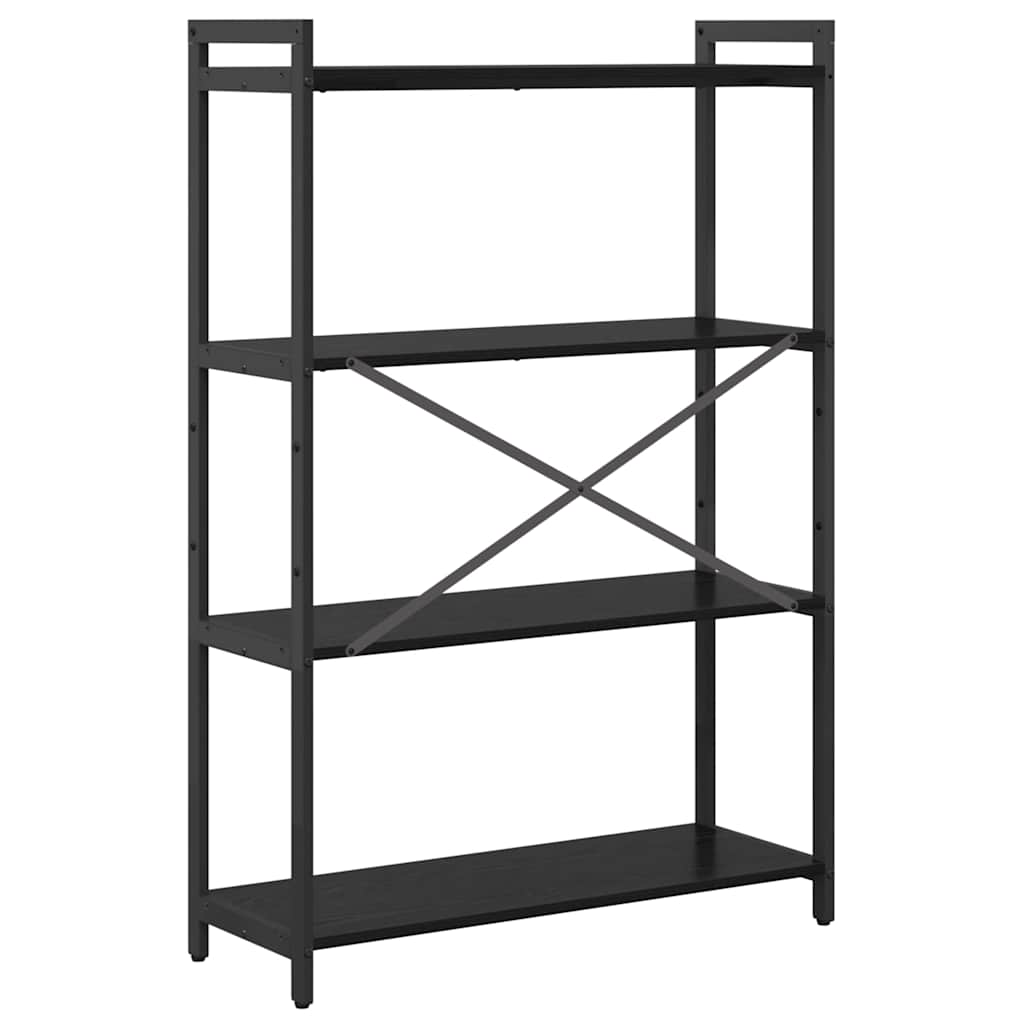 vidaXL Bibliotecă Stejar negru 80 x 30 x 118 cm Lemn compozit vidaXL Bibliotecă Stejar negru 80 x 30 x 118 cm Lemn compozit