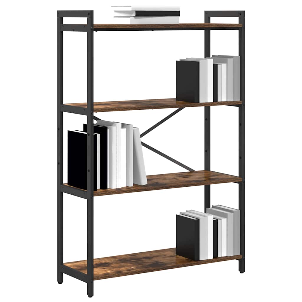vidaXL Bibliotecă Stejar afumat 80 x 30 x 118 cm Lemn compozit
