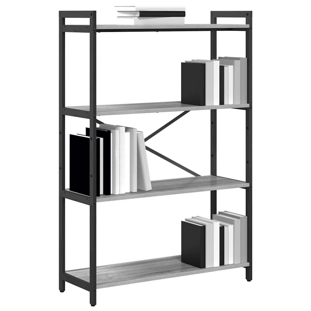 vidaXL Bibliotecă sonoma gri 80 x 30 x 118 cm Lemn compozit
