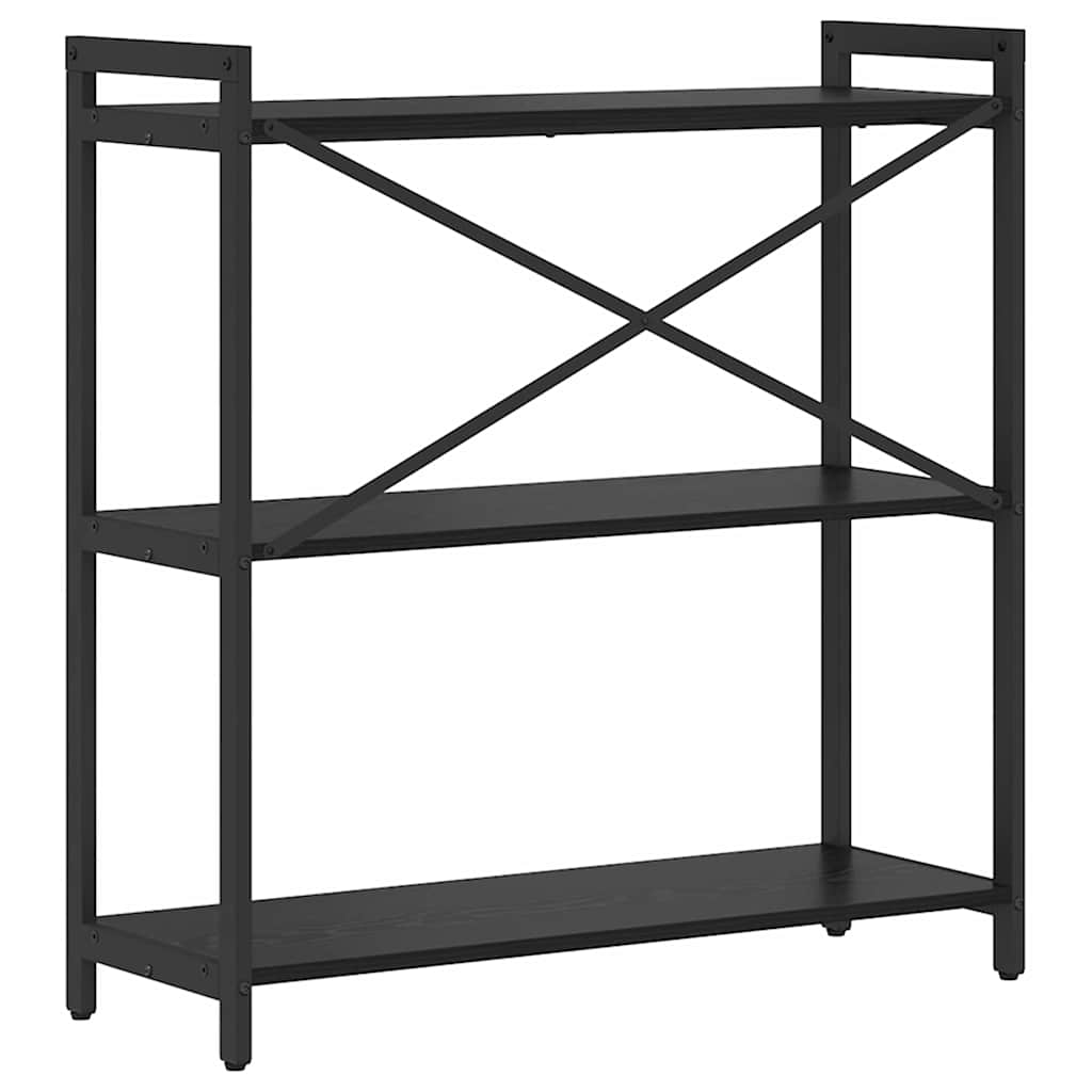 vidaXL Bibliotecă Stejar negru 80 x 30 x 83 cm Lemn compozit vidaXL Bibliotecă Stejar negru 80 x 30 x 83 cm Lemn compozit