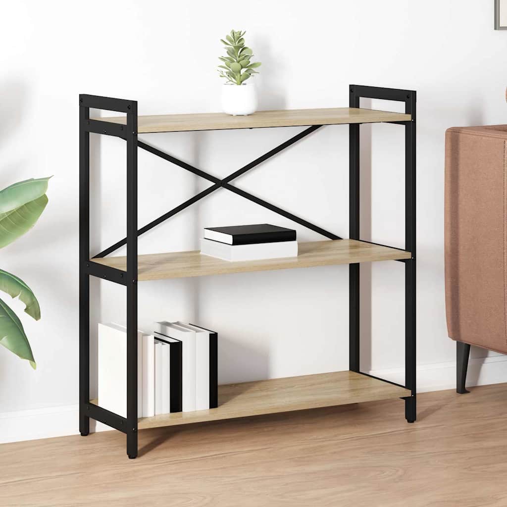 vidaXL Bibliotecă Stejar sonoma 80 x 30 x 83 cm Lemn compozit vidaXL Bibliotecă Stejar sonoma 80 x 30 x 83 cm Lemn compozit