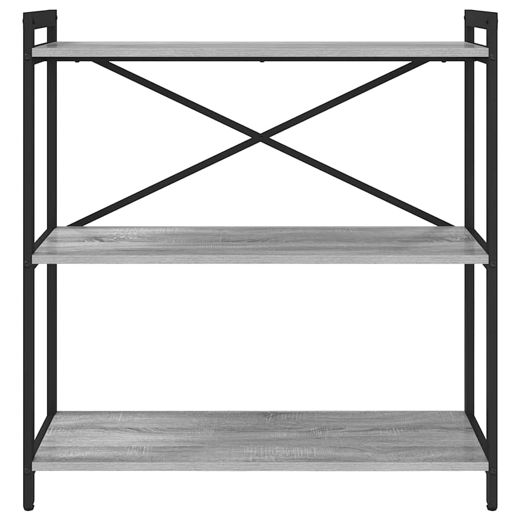 vidaXL Bibliotecă sonoma gri 80 x 30 x 83 cm Lemn compozit