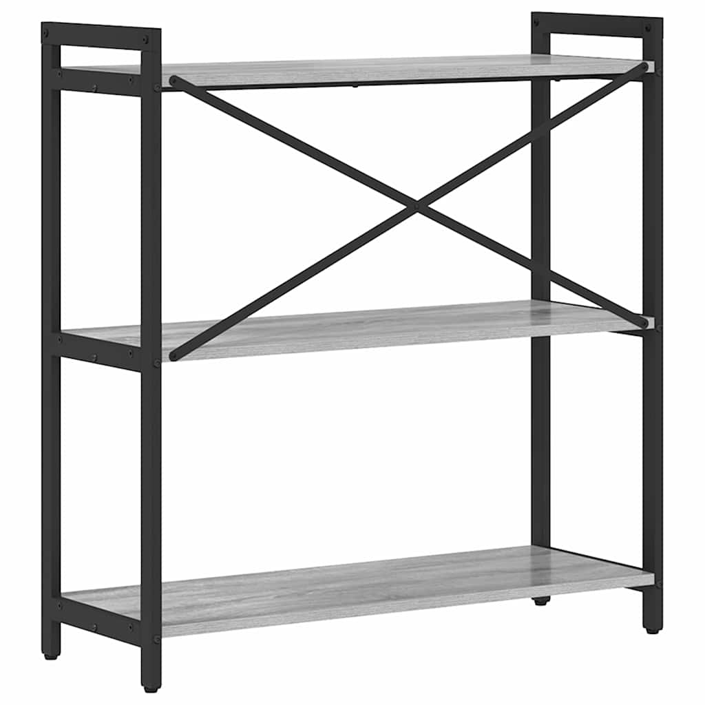 vidaXL Bibliotecă sonoma gri 80 x 30 x 83 cm Lemn compozit