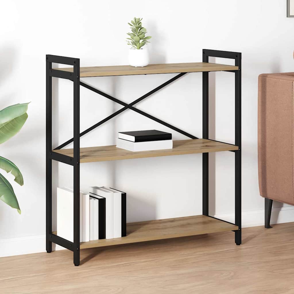 vidaXL Bibliotecă stejar artizanal 80 x 30 x 83 cm Lemn compozit vidaXL Bibliotecă stejar artizanal 80 x 30 x 83 cm Lemn compozit