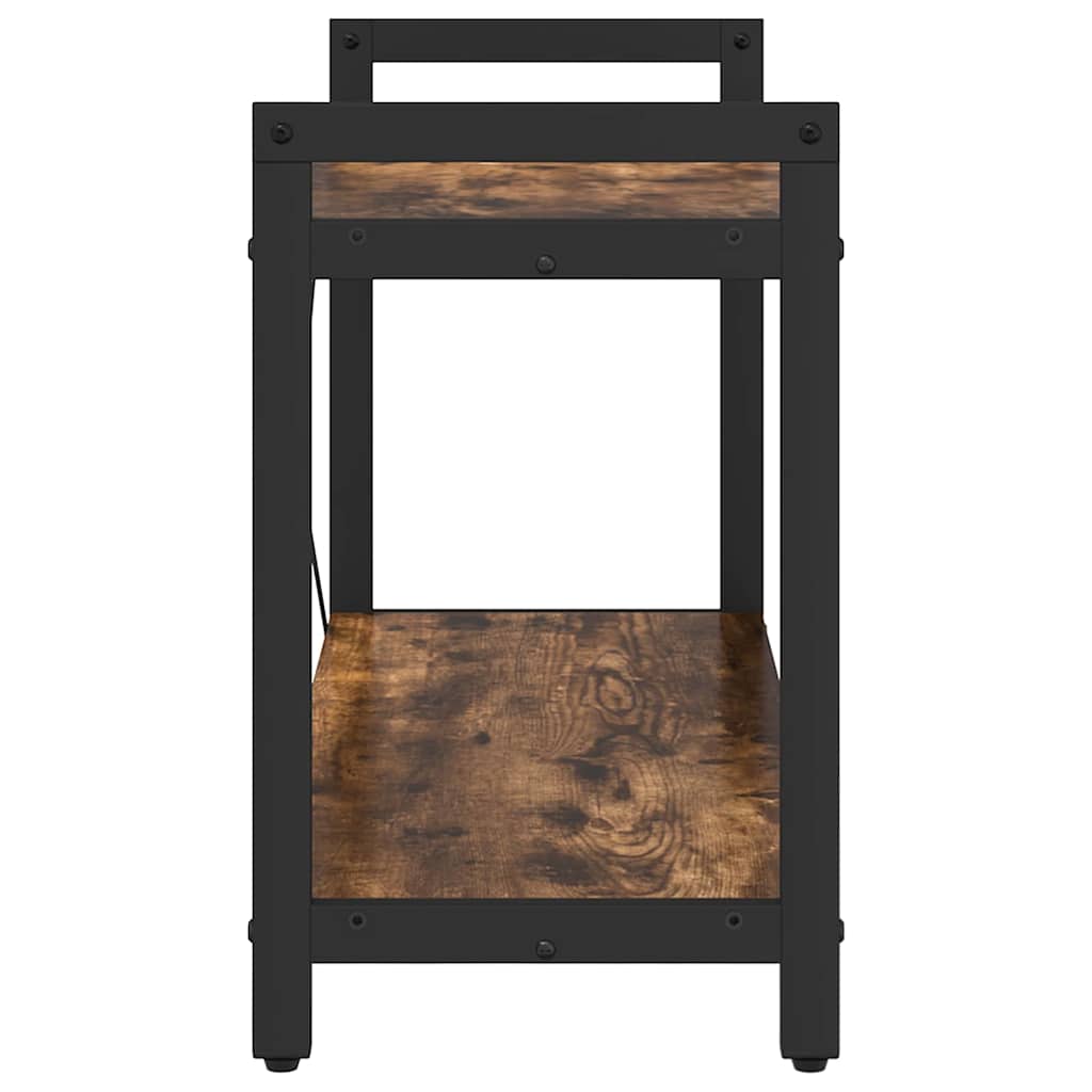 vidaXL Bibliotecă Stejar afumat 80 x 30 x 48.5 cm Lemn compozit