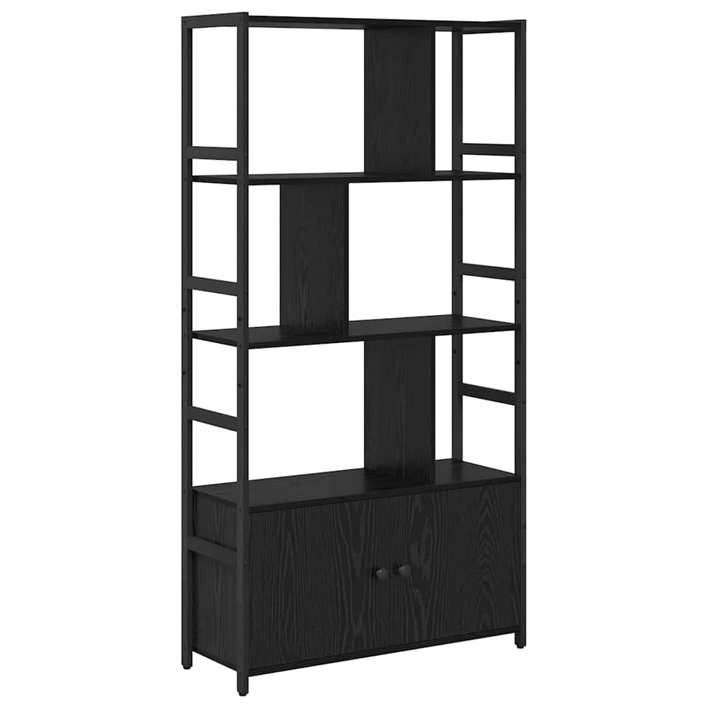 vidaXL Raft pentru cărți Stejar negru 80 x 30 x 155.5 cm Lemn compozit vidaXL Raft pentru cărți Stejar negru 80 x 30 x 155.5 cm Lemn compozit