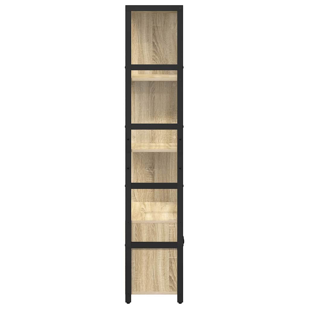 vidaXL Raft pentru cărți Stejar sonoma 80 x 30 x 155.5 cm vidaXL Raft pentru cărți Stejar sonoma 80 x 30 x 155.5 cm
