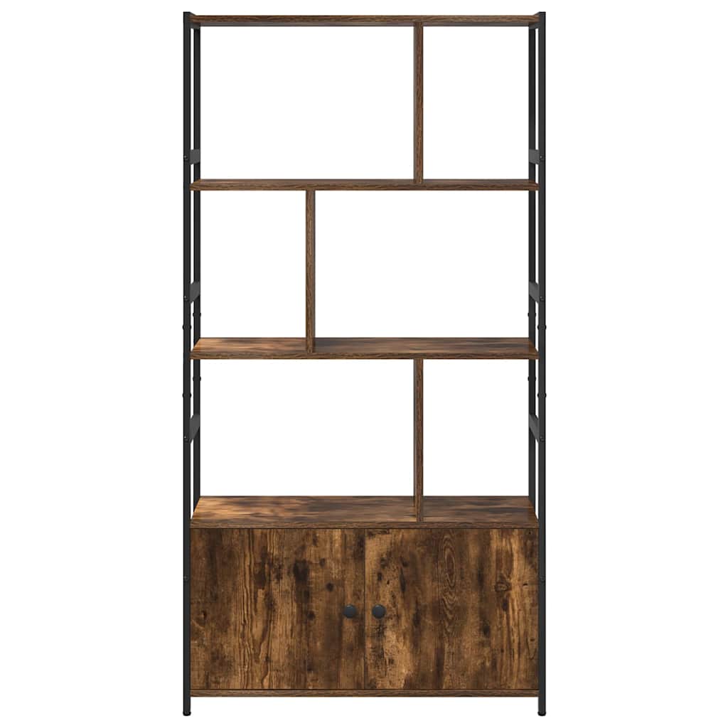 vidaXL Raft pentru cărți Stejar afumat 80 x 30 x 155.5 cm vidaXL Raft pentru cărți Stejar afumat 80 x 30 x 155.5 cm