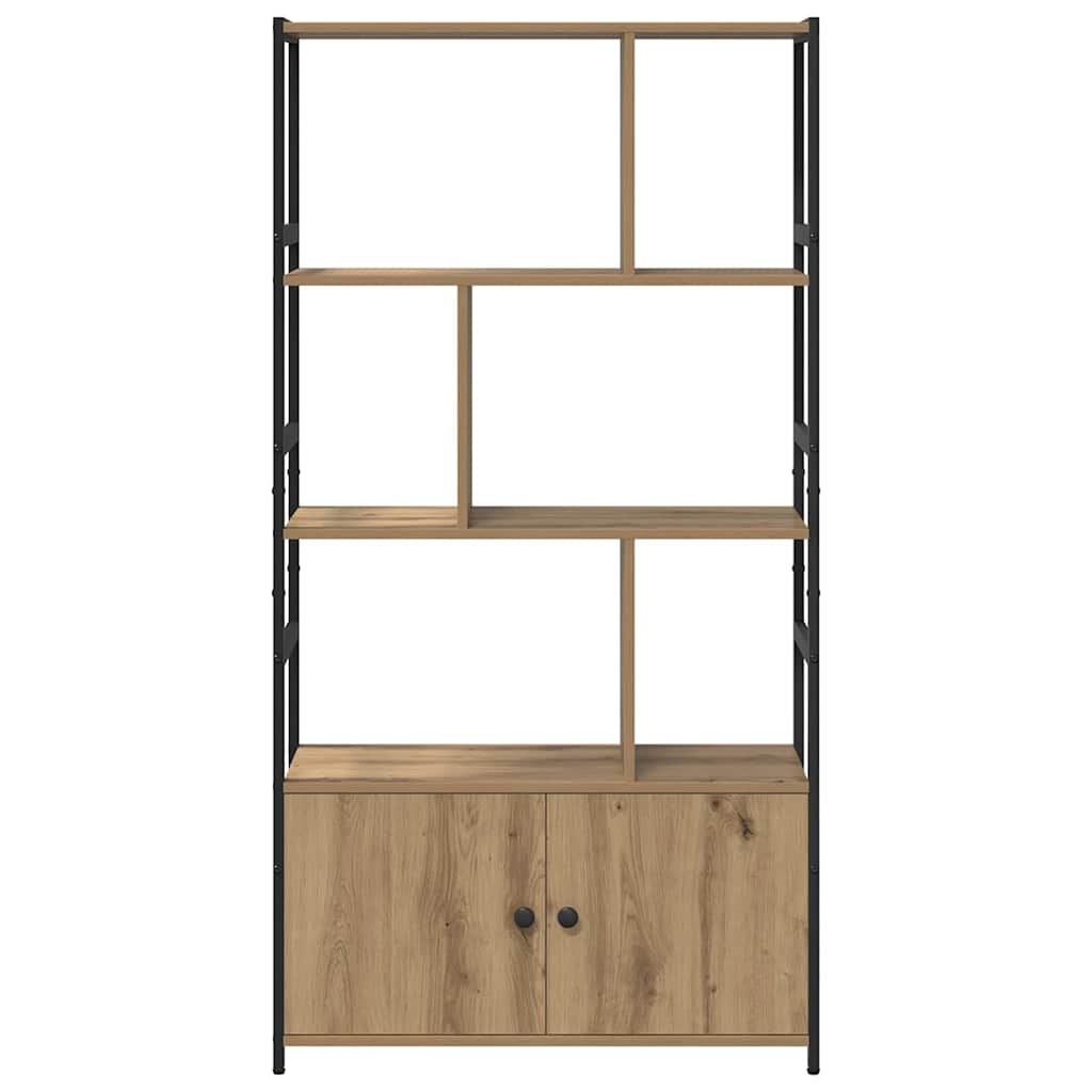 vidaXL Raft pentru cărți stejar artizanal 80 x 30 x 155.5 cm vidaXL Raft pentru cărți stejar artizanal 80 x 30 x 155.5 cm