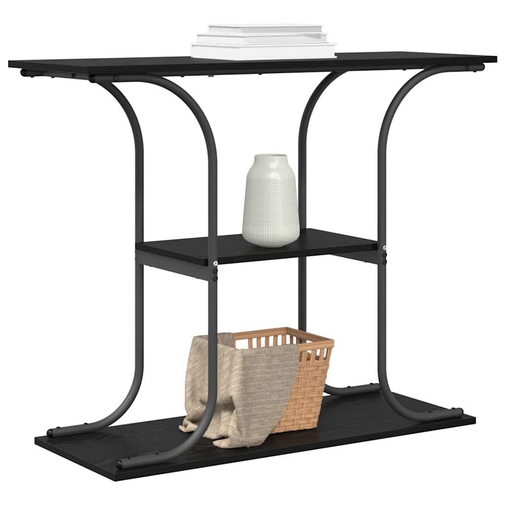 vidaXL Masă de consolă Stejar negru 101 x 35 x 80.5 cm Lemn compozit vidaXL Masă de consolă Stejar negru 101 x 35 x 80.5 cm Lemn compozit