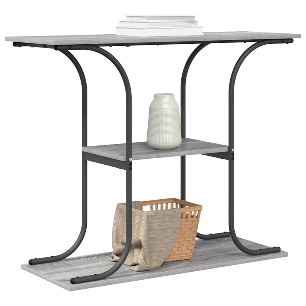 vidaXL Masă de consolă sonoma gri 101 x 35 x 80.5 cm Lemn compozit vidaXL Masă de consolă sonoma gri 101 x 35 x 80.5 cm Lemn compozit