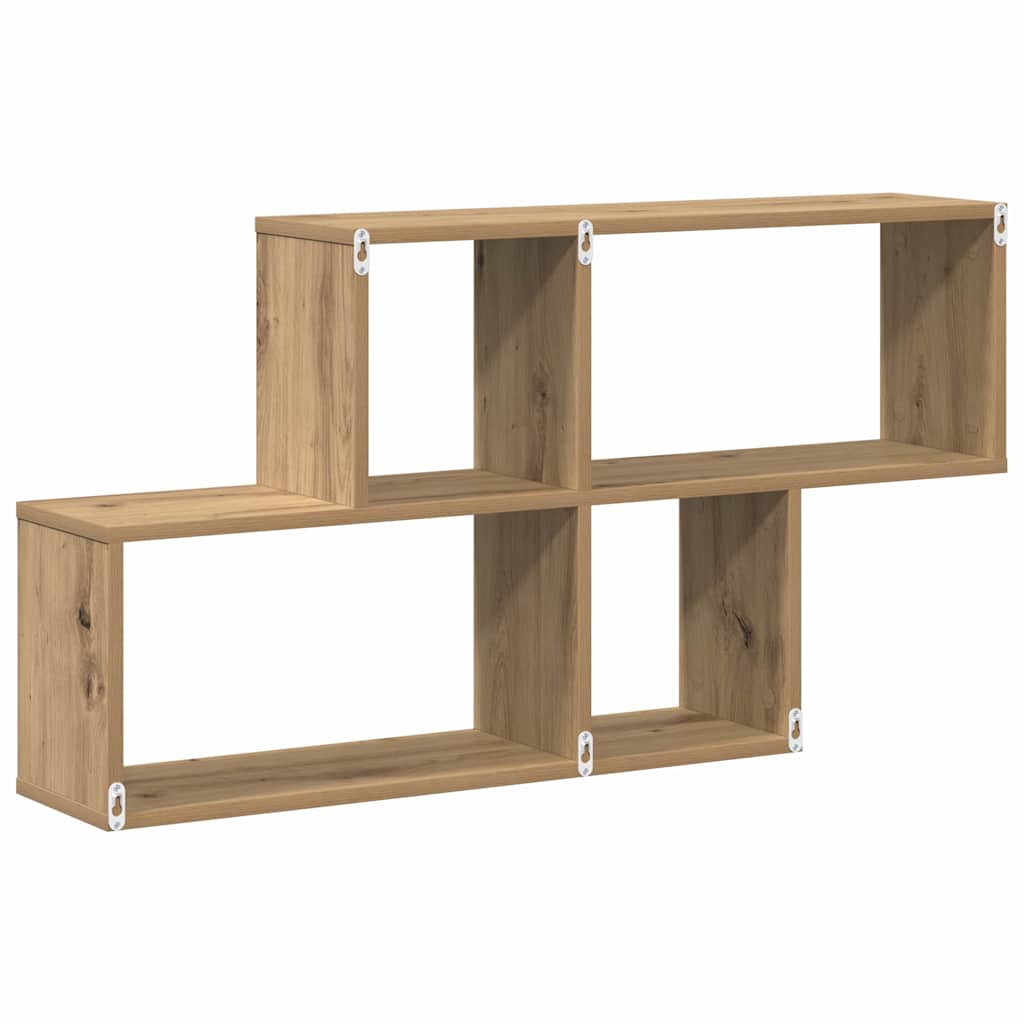 vidaXL Raft de perete stejar artizanal 100 x 20 x 53 cm Lemn compozit