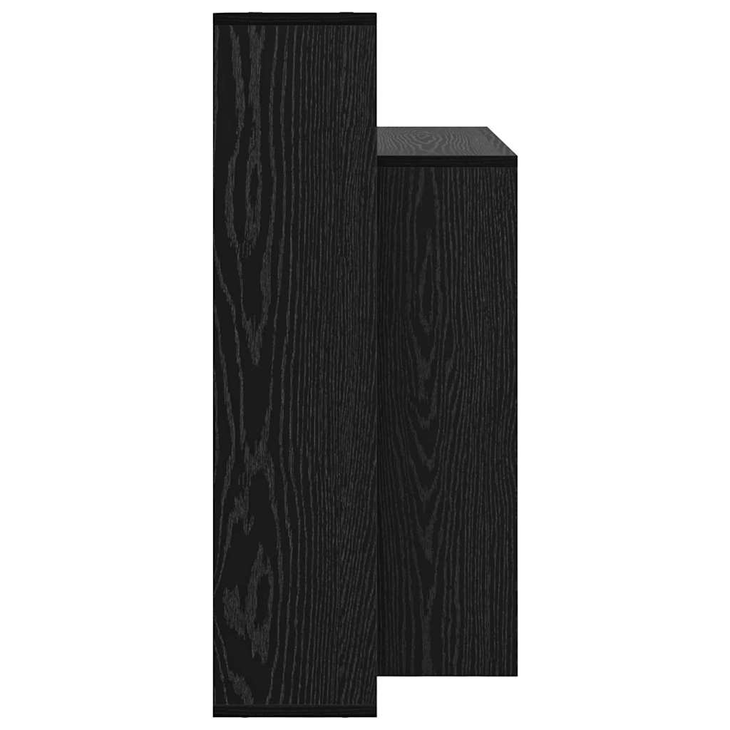 vidaXL Birou cu raft Stejar Negru 100 x 40 x 90 cm Lemn compozit