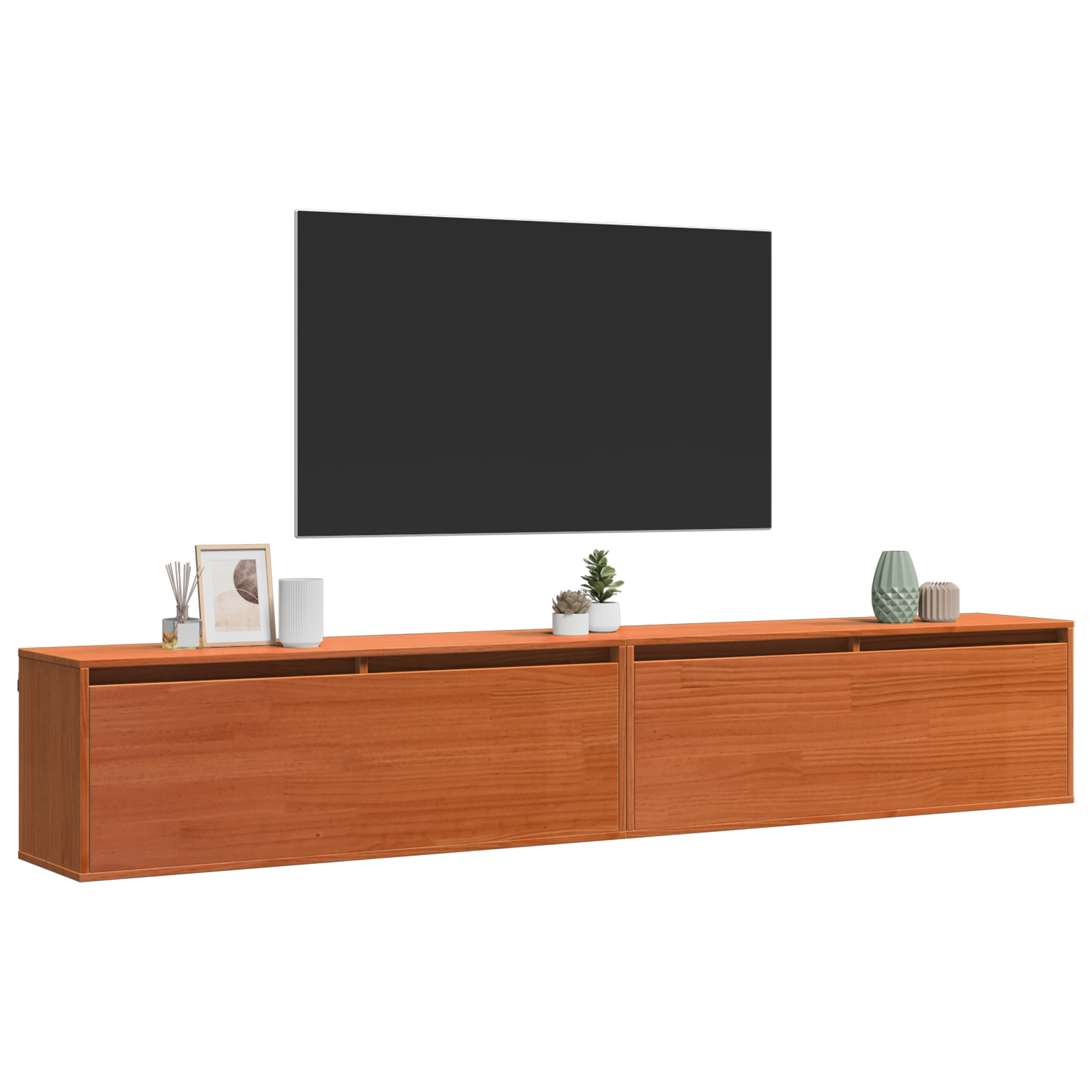 vidaXL Dulapuri de perete Pe perete 2 pcs Maro ceruit 100 x 30 x 35 cm