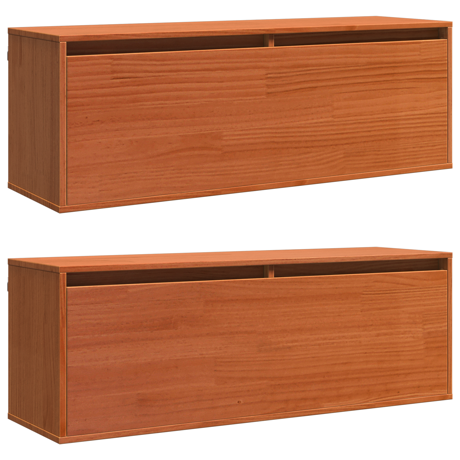 vidaXL Dulapuri de perete Pe perete 2 pcs Maro ceruit 100 x 30 x 35 cm