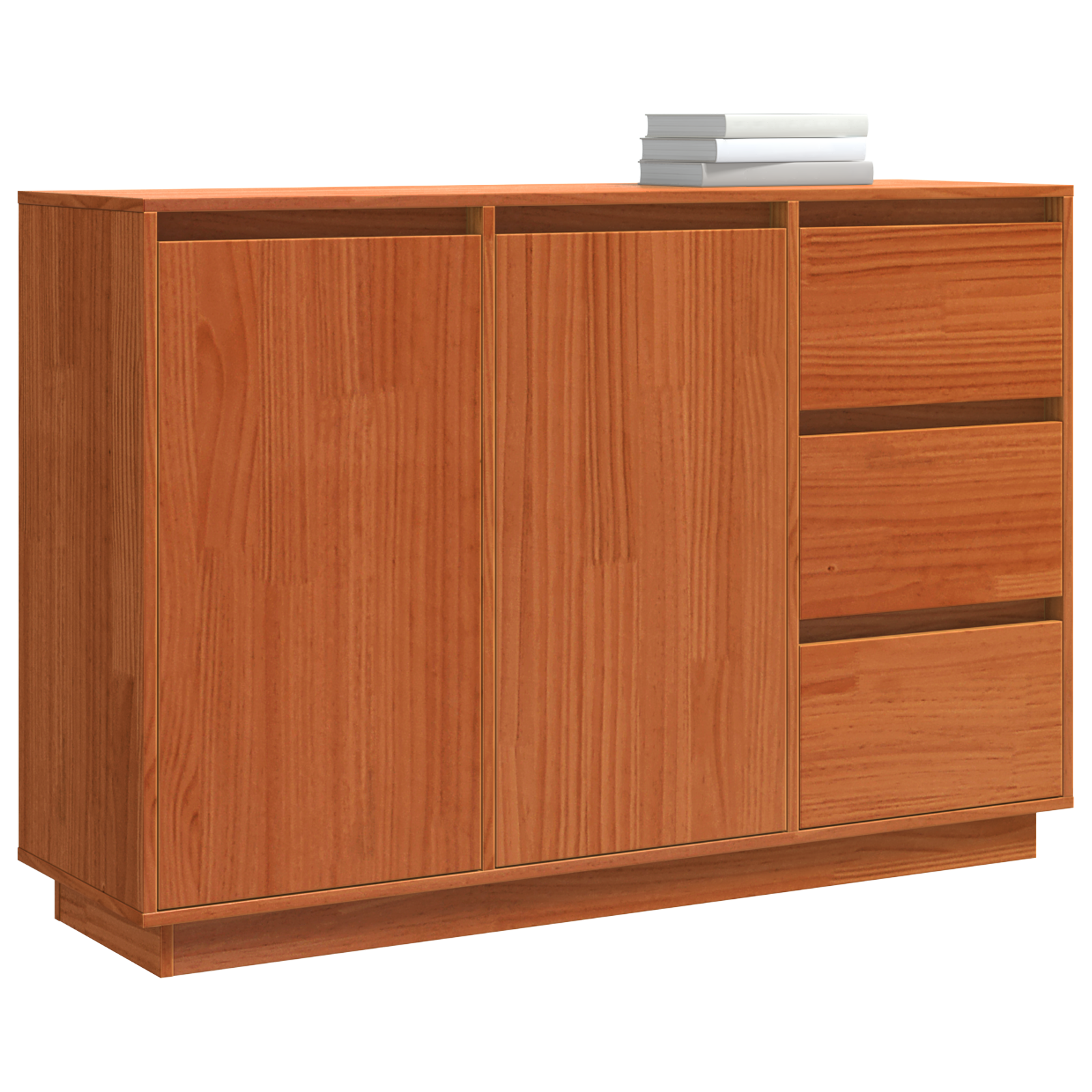 vidaXL Bufet cu sertar cu depozitare cu ușă Maro 111 x 34 x 75 cm Lemn masiv de pin vidaXL Bufet cu sertar cu depozitare cu ușă Maro 111 x 34 x 75 cm Lemn masiv de pin