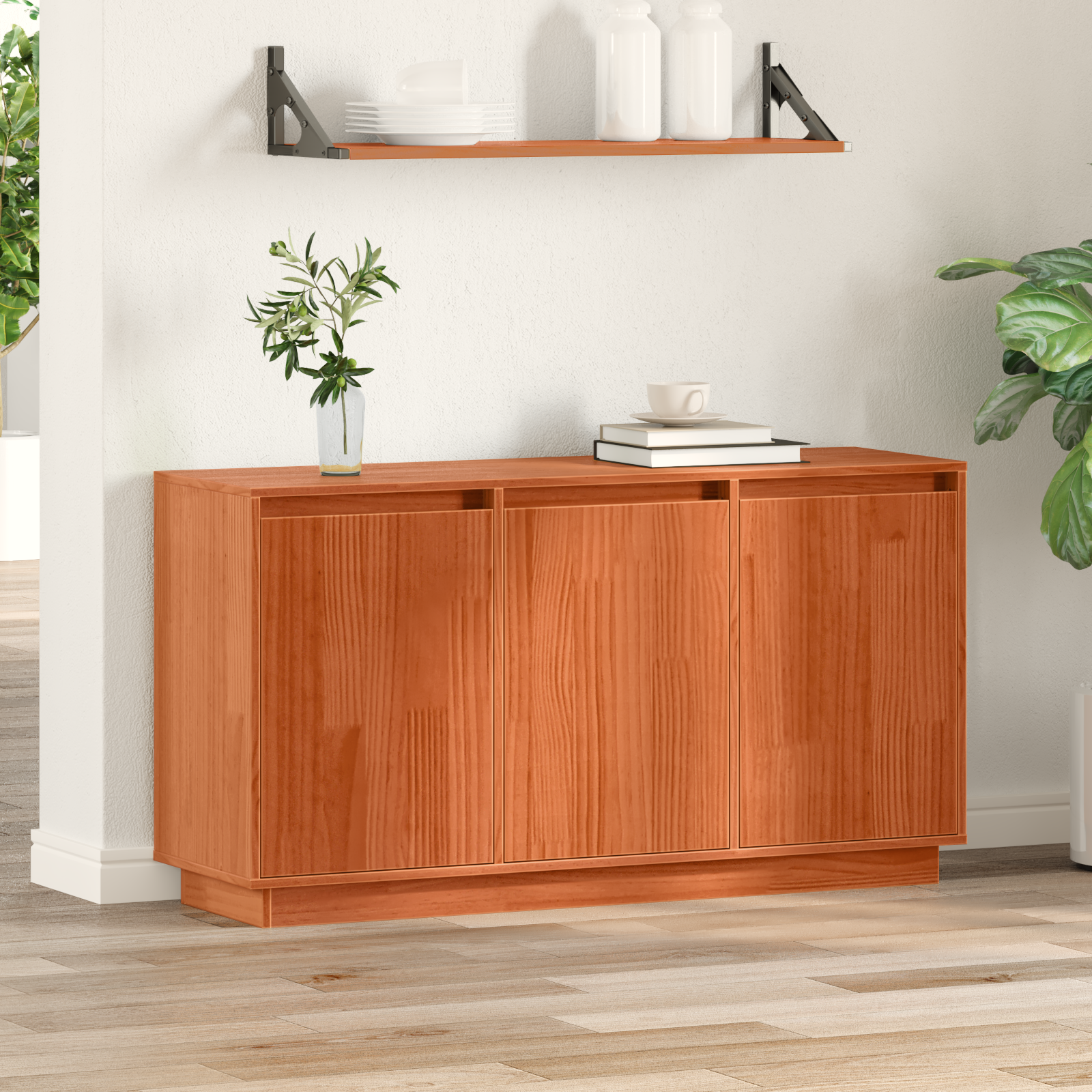 vidaXL Bufet cu depozitare cu ușă Maro 111 x 34 x 60 cm Lemn masiv de pin vidaXL Bufet cu depozitare cu ușă Maro 111 x 34 x 60 cm Lemn masiv de pin