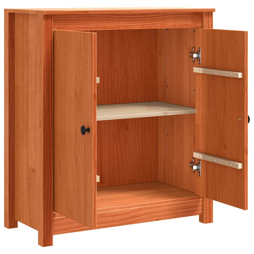 vidaXL Bufet cu depozitare cu ușă Maro 70 x 35 x 80 cm Lemn de brad solid vidaXL Bufet cu depozitare cu ușă Maro 70 x 35 x 80 cm Lemn de brad solid