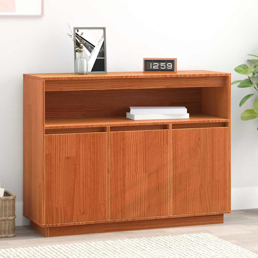 vidaXL Bufet cu depozitare cu ușă Maro 104.5 x 34 x 80 cm Lemn de brad solid vidaXL Bufet cu depozitare cu ușă Maro 104.5 x 34 x 80 cm Lemn de brad solid