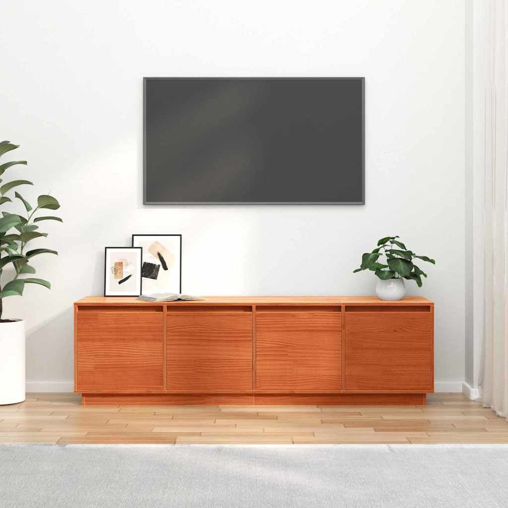 vidaXL Cabinet TV Maro 156 x 37 x 45 cm Lemn de brad solid vidaXL Cabinet TV Maro 156 x 37 x 45 cm Lemn de brad solid