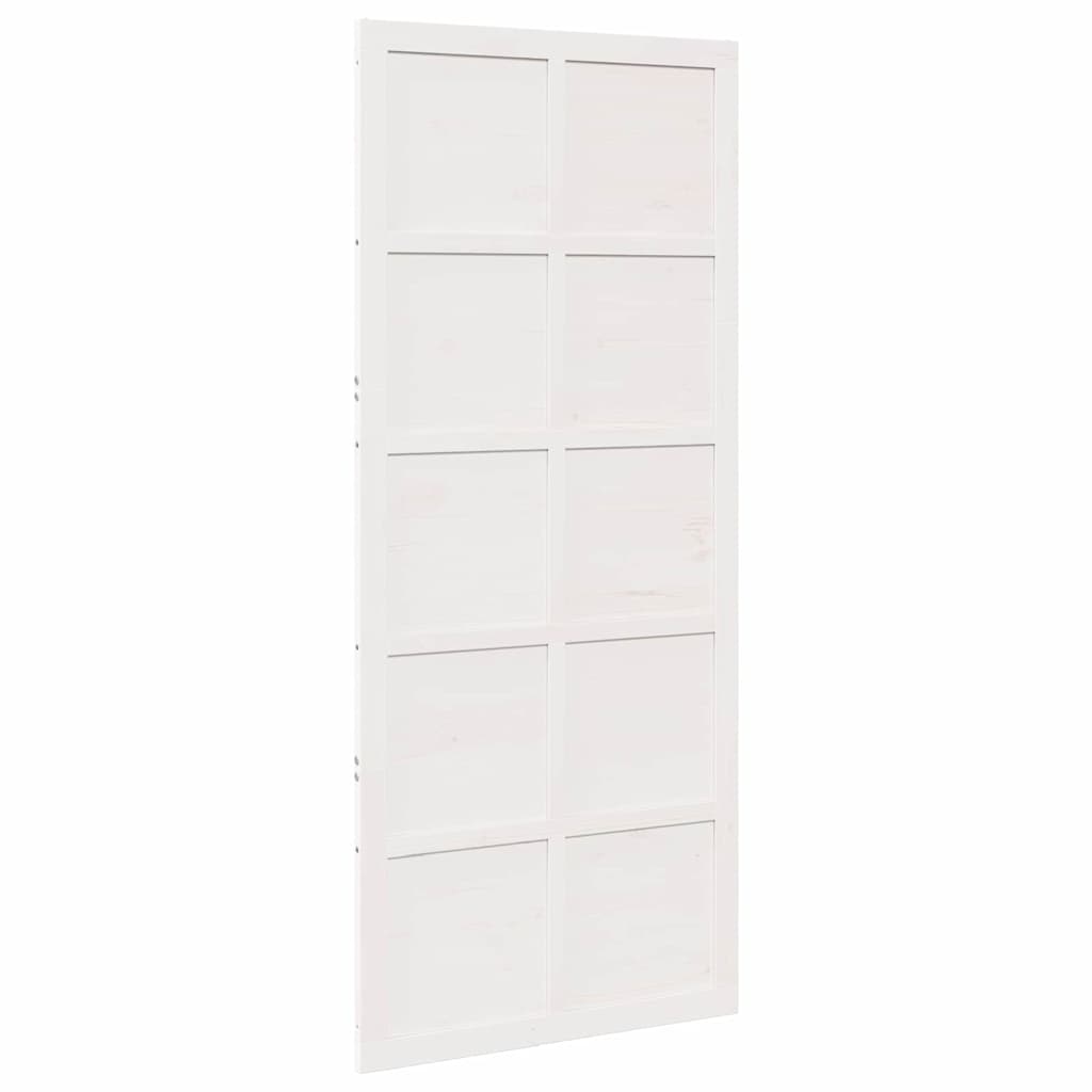 vidaXL Ușă hambar Alb 100 x 210 cm Lemn masiv de pin vidaXL Ușă hambar Alb 100 x 210 cm Lemn masiv de pin