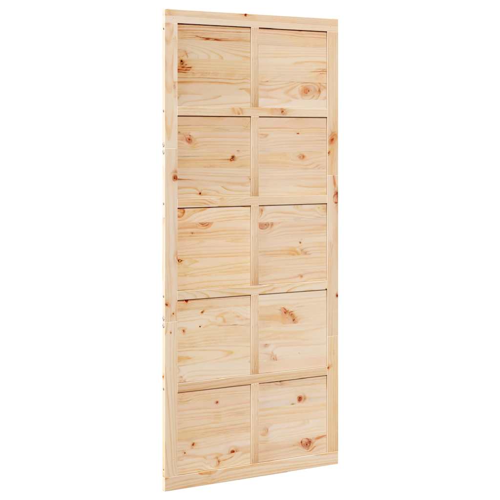 vidaXL Ușă hambar Maro 90 x 210 cm Lemn masiv de pin vidaXL Ușă hambar Maro 90 x 210 cm Lemn masiv de pin