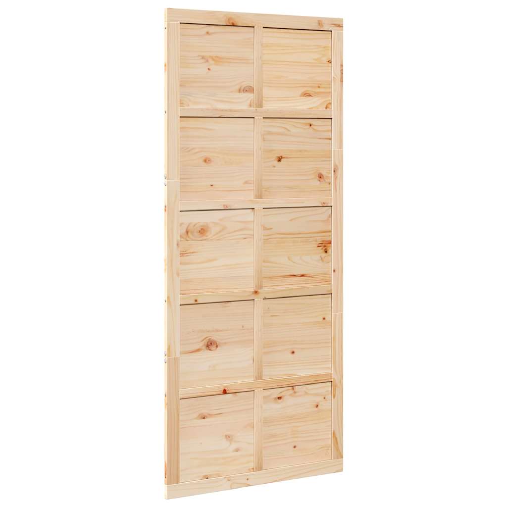 vidaXL Ușă hambar Maro 90 x 210 cm Lemn masiv de pin vidaXL Ușă hambar Maro 90 x 210 cm Lemn masiv de pin
